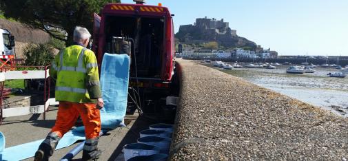 Trenchless sewer rehabilitation with the Konudur system on the island Jersey